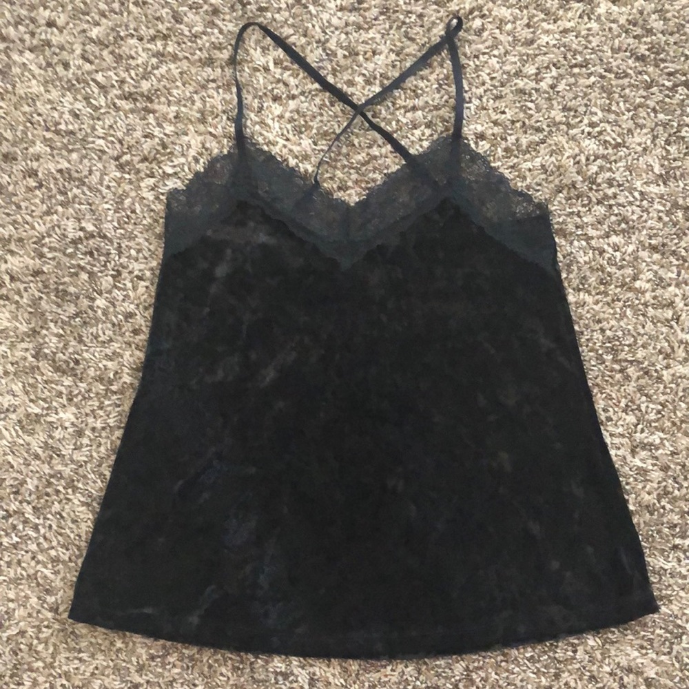 Velvet lace top